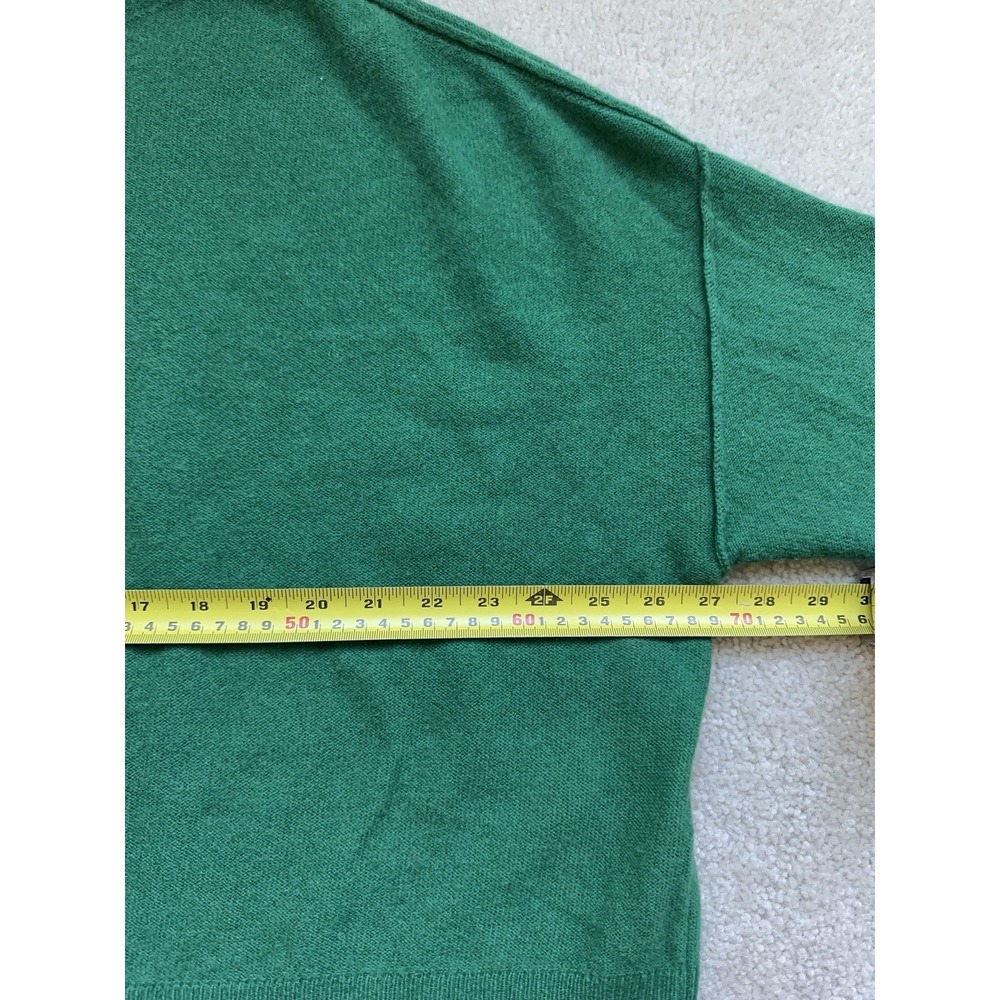 Pilcro Anthropologie Alani 100% Cashmere Mock Neck Cropped Sweater Green Size M - Picture 7 of 10